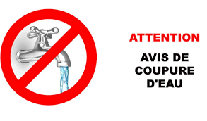 Avis de coupure d’eau. Jeudi 28 août