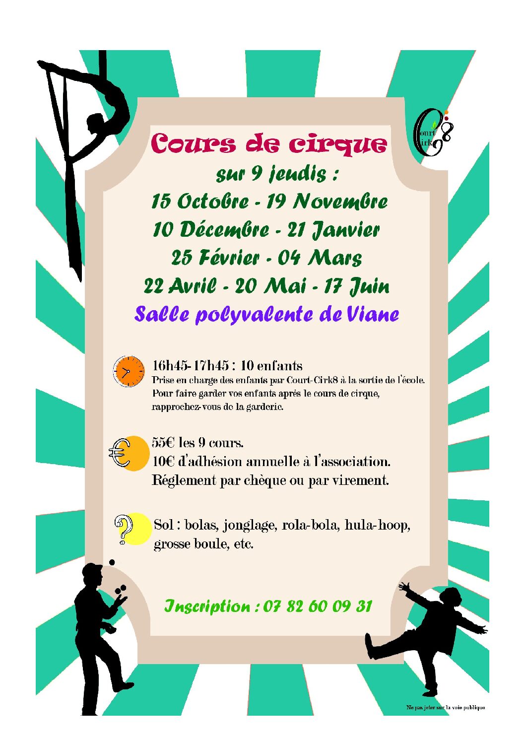 Cours et Stage de cirque – Court-Cirk8 –